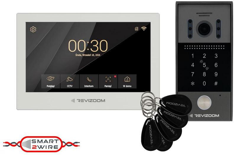 Wideodomofon Revizoom RM-T273HD White z kamerą RC-212HD-CK1