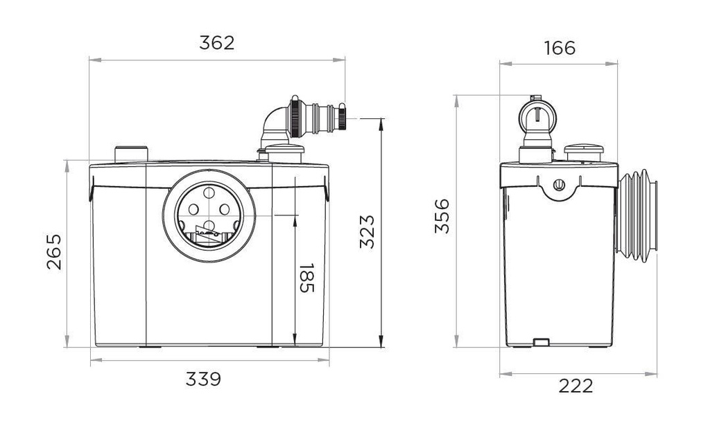 Sanitop Sil toilet and sink shredder