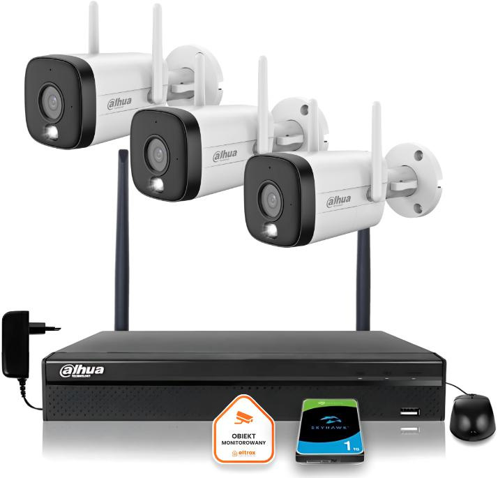 Dahua IP dohledová sada 3 Wi-Fi 3MPx kamer s dvojitým LED IR přísvitem s dosahem 30 m