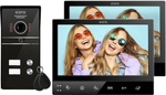 Videocitofono Eura VDP-80C5 per due famiglie nero con pannello esterno