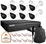 Kit de surveillance de 8 caméras tubulaires IP EZ-IP de Dahua protection fiable 2K