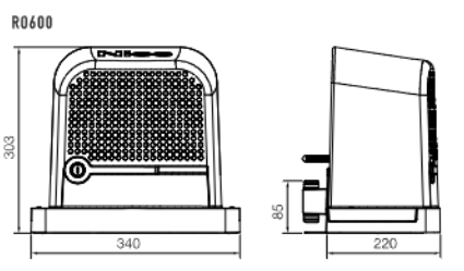 Set Nice ROBO 600 pentru porți glisante fără fotocelule