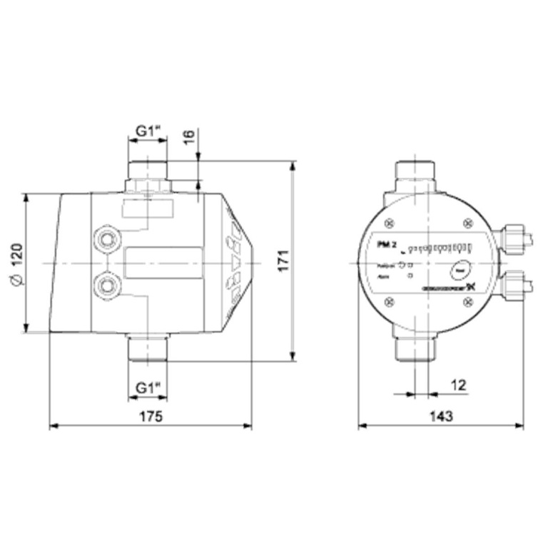 Grundfos Druckregler PM 2 AD 1x230V 50/60Hz