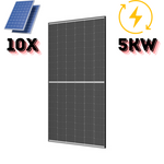 Set of 5kW 10pcs Trina Vertex S+ 500W Photovoltaic Module, Black Frame, 1134x1961x30mm