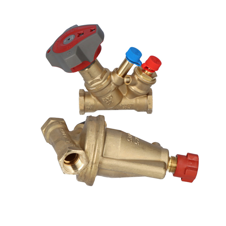 Jeu de vannes d'équilibrage STAD PN16 et régulateur de pression différentielle STAP DN 15, plage 5-25 kPa