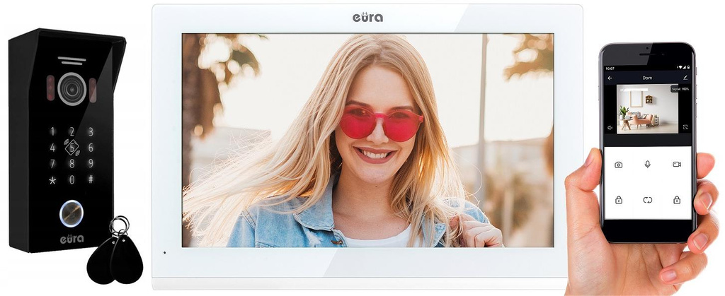 EURA VDP-99C5 VIDEODOMOFON white, WiFi, RFID, TUYA