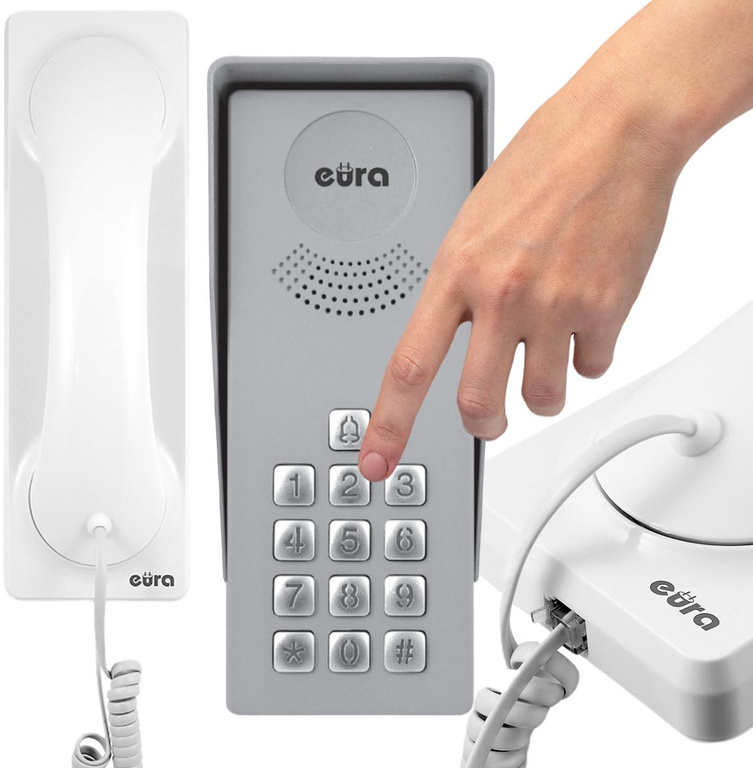 DOMOFON ''EURA'' ADP-36A3 ''INGRESSO BIANCO'' - 1-family, outdoor cassette with keypad