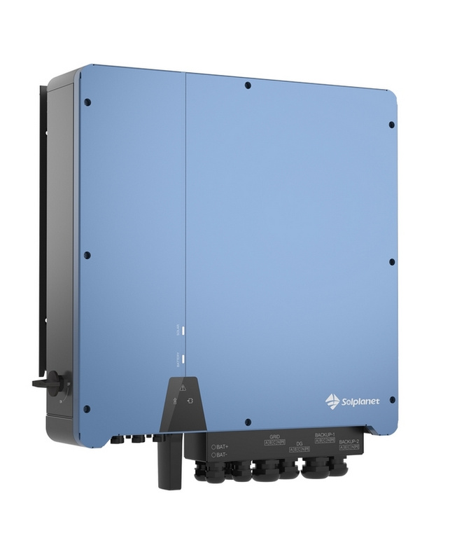 Solplanet 12kW Hybrid Grid-Tied Inverter - 2 MPPT, WLAN, RS485 - Ideal for lithium-ion batteries - 10 years warranty.