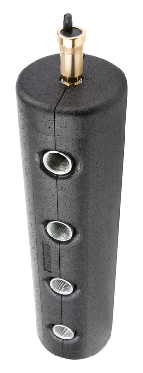 Isolierte Hydraulikkupplung BLH 850 mit Verteiler 70 kW 6x GW G 1 Zoll 2x GW G 1/2 Zoll Entlüftung automatisches Ablassventil