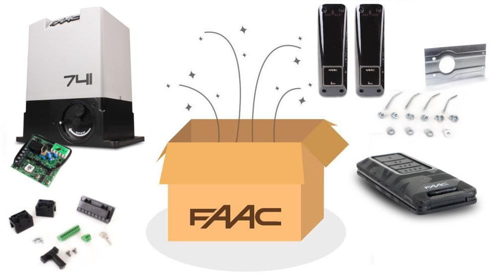 FAAC 741 Delta 3 FDS operator set for sliding gates weighing up to 900 kg