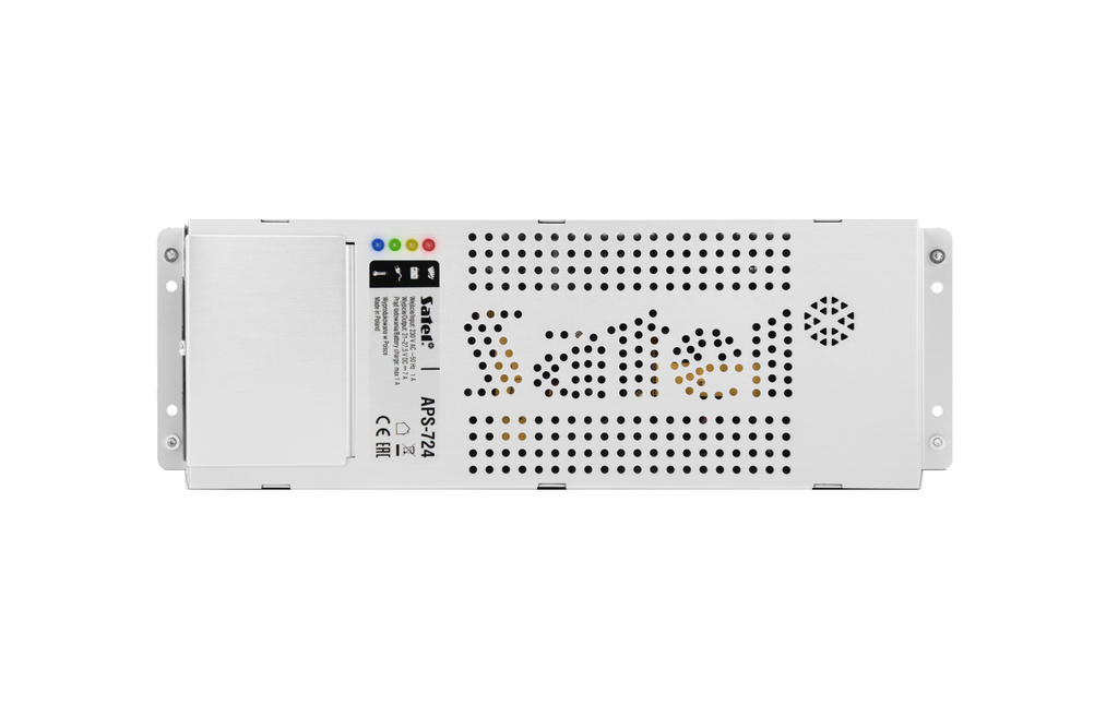 APS-724 buffer power supply with up to 24V and 7A capacity for security systems