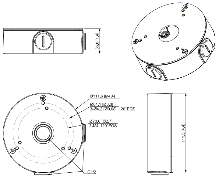 DAHUA PFA13G Montageadapter für CCTV-Kameras