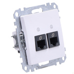 Computer socket 2xRJ45 cat.6 UTP, white SEDNA DESIGN