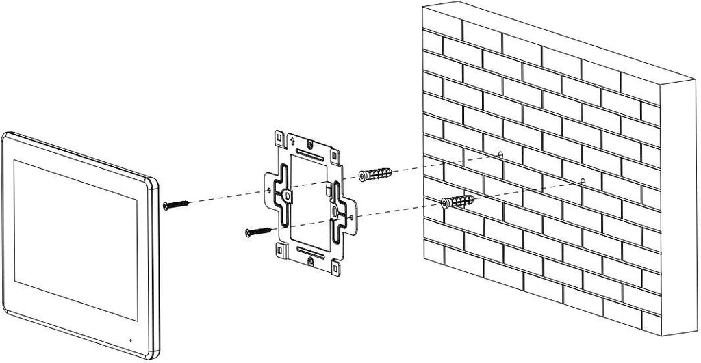 DAHUA VTH5421HW-W video-intercom met aanraakscherm