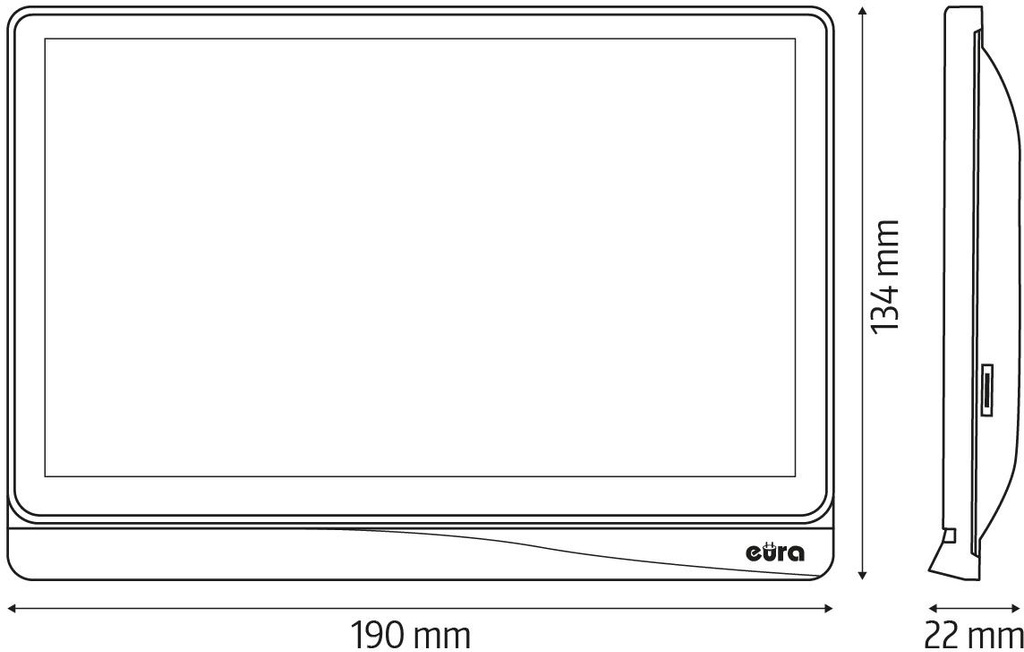 EURA VDP-30C5 Tuya video intercom met touchscreen monitor en ondersteuning voor mobiele app
