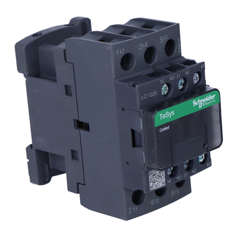 Power contactor TeSys D AC3 25A 3P 1NO 1NC coil 230VAC box terminals