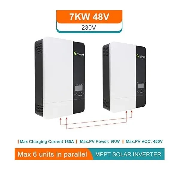 Hybrid-Wechselrichter Growatt SPF 5000 ES, einphasig, netzgebunden/netzunabhängig, 1MPPT, 5kW