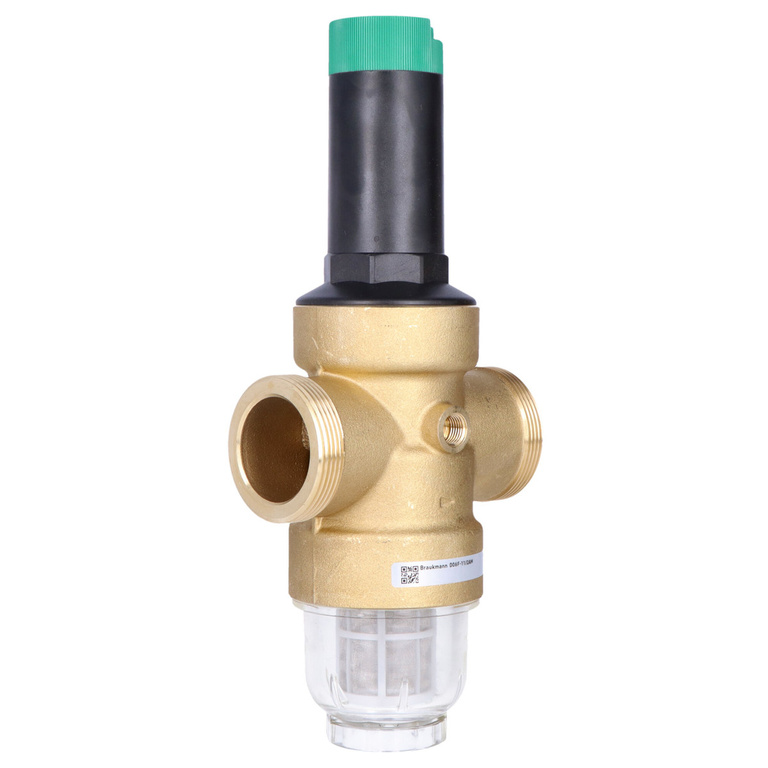 Tryckregulator, med skruvar, 1 1/2 tum, med tryckmätare 0-10 bar