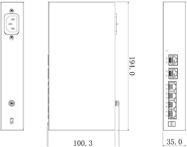 Switch Dahua PFS3006-4ET-36 - 6-port, 4x PoE, 10/100Mbps, 36W Stromversorgung