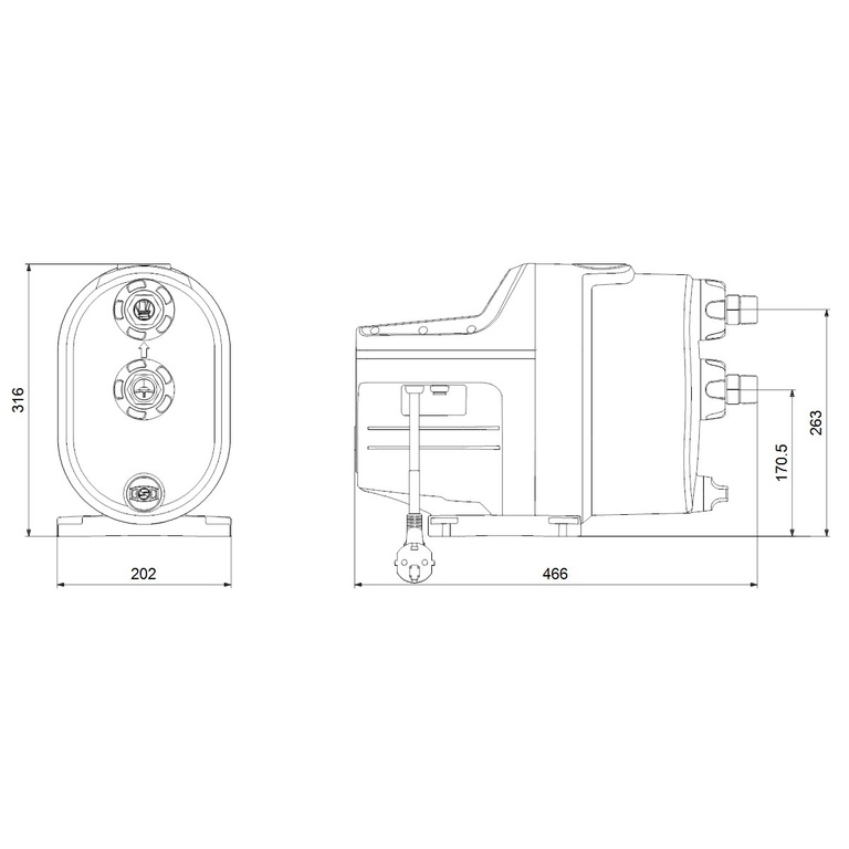 SCALA1 3-35 hydro pump 1x230V 50Hz, BLUETOOTH communication