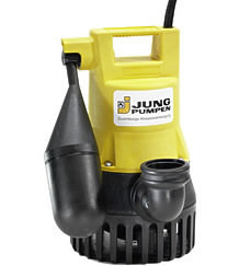 U3ks - dränkbar pump för smutsigt vatten med spolningssystem, styv armflottör, torrkörningsbeständig