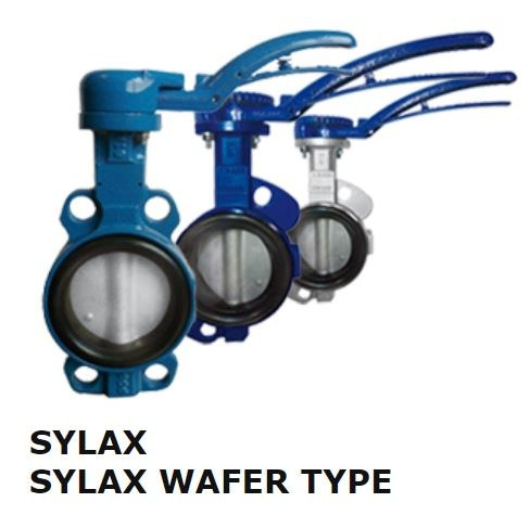 Flange butterfly valve PN16 DN100, body GGG40, SS316 stainless steel disc, EPDM sealing, manual lever, SYLAX series