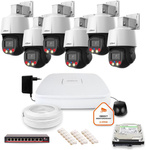 Dahua IP surveillance set - 6 4MP PTZ cameras, 1TB drive, comprehensive protection