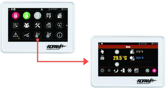Ropam TPR-4BS-P touch keypad for mounting on a flat surface