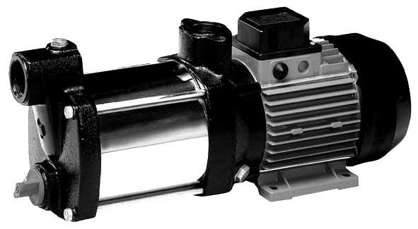 Multinox-a 200/80 T (400V) - horizontal, multi-stage, self-priming pump - Qmax = 200 l/min, Hmax=67 m, suction height 8 m with check valve