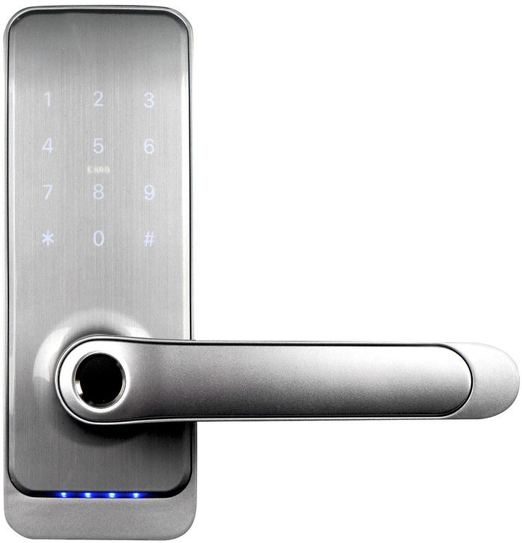 Door handle with access controller EURA ELH-01H4 silver