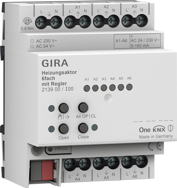 Acționator de încălzire GIRA reglabil 6x KNX ONE 213900