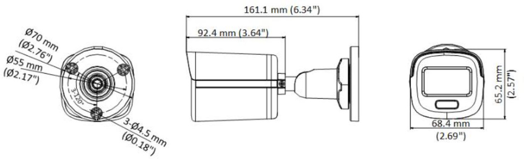 HIKVISION 4W1 TELECAMERA DS-2CE10KF3T-LE (2,8 mm) (O-STD)