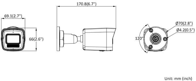 Hikvision DS-2CD1023G2-LIU 2MP 75° IP Tube Camera with Sound 2.8mm EN