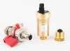 Isolierte Hydraulikkupplung BLH 850 mit Verteiler 70 kW 6x GW G 1 Zoll 2x GW G 1/2 Zoll Entlüftung automatisches Ablassventil