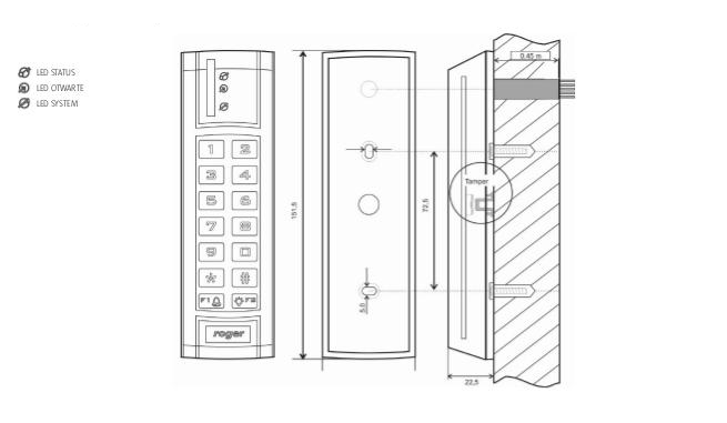 Lecteur de proximité Roger MCT12E