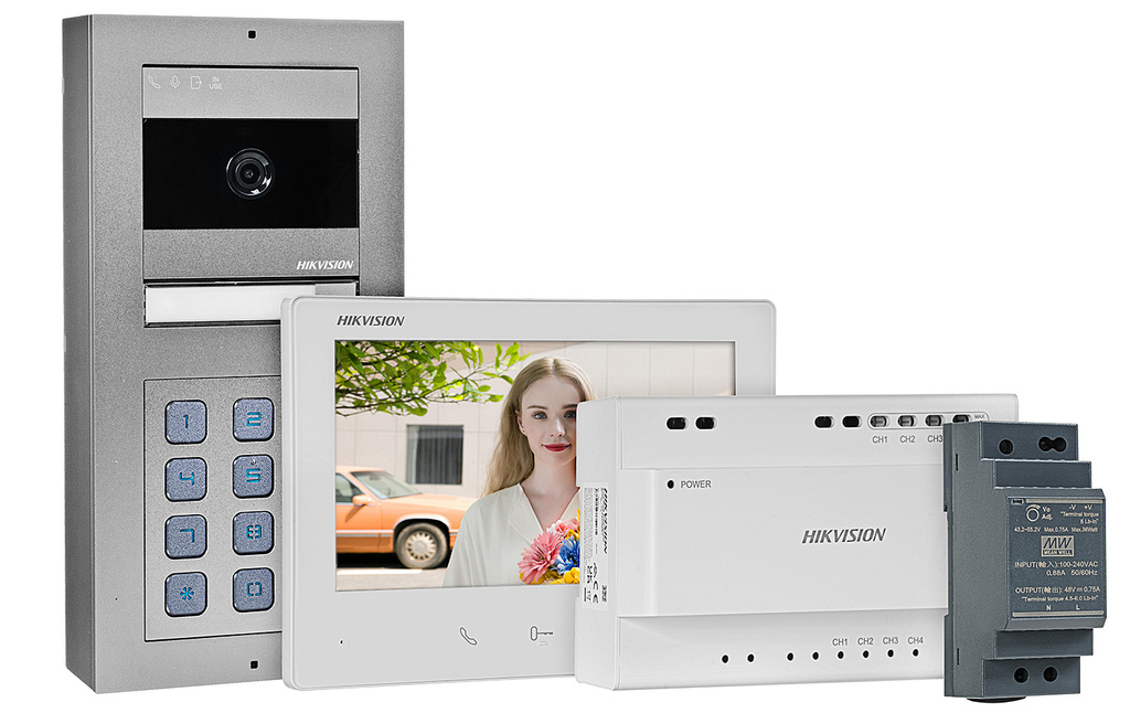 HIKVISION VIDEODOMOFON DS-KIS704EY-ACW2/Aluminium