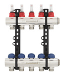 INVEST manifold with rotameters for 7 loops for floor heating