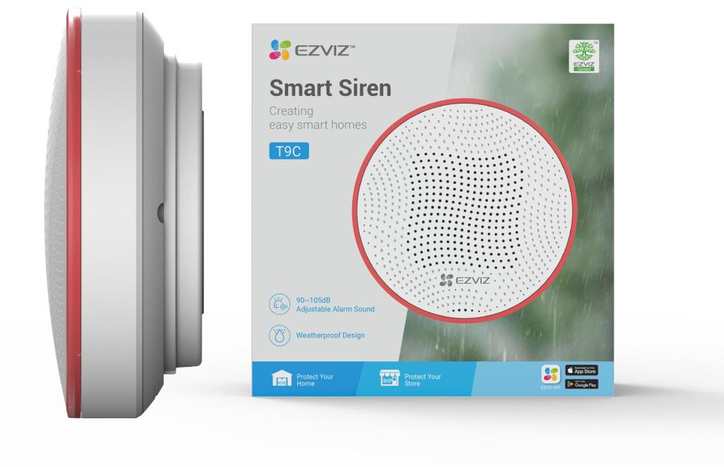 Sirena de alarma EZVIZ T9C - señal acústica y visual fuerte para sistema de alarma