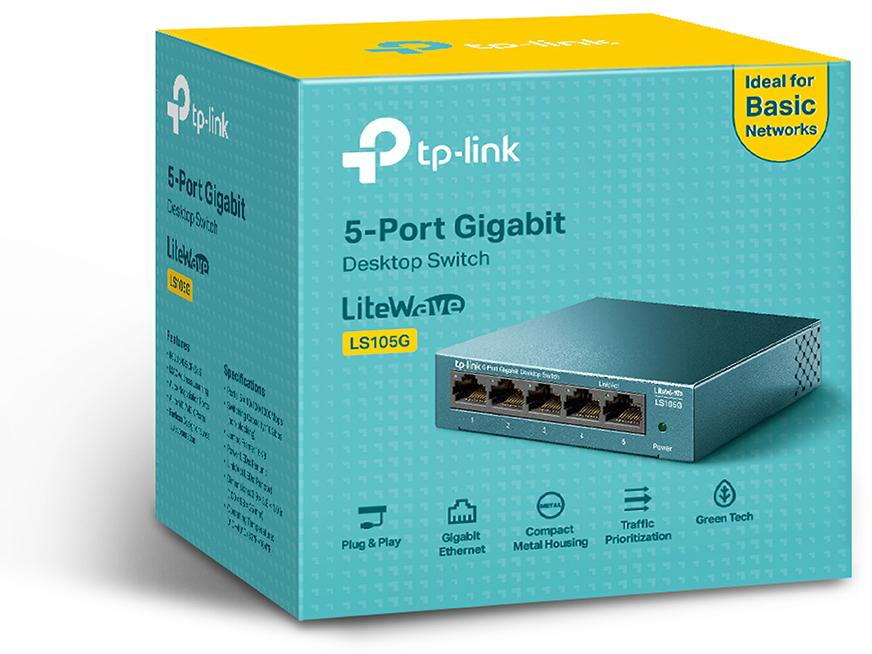 Switch TP-Link LS105G 5-port Gigabit Metal Network Hub