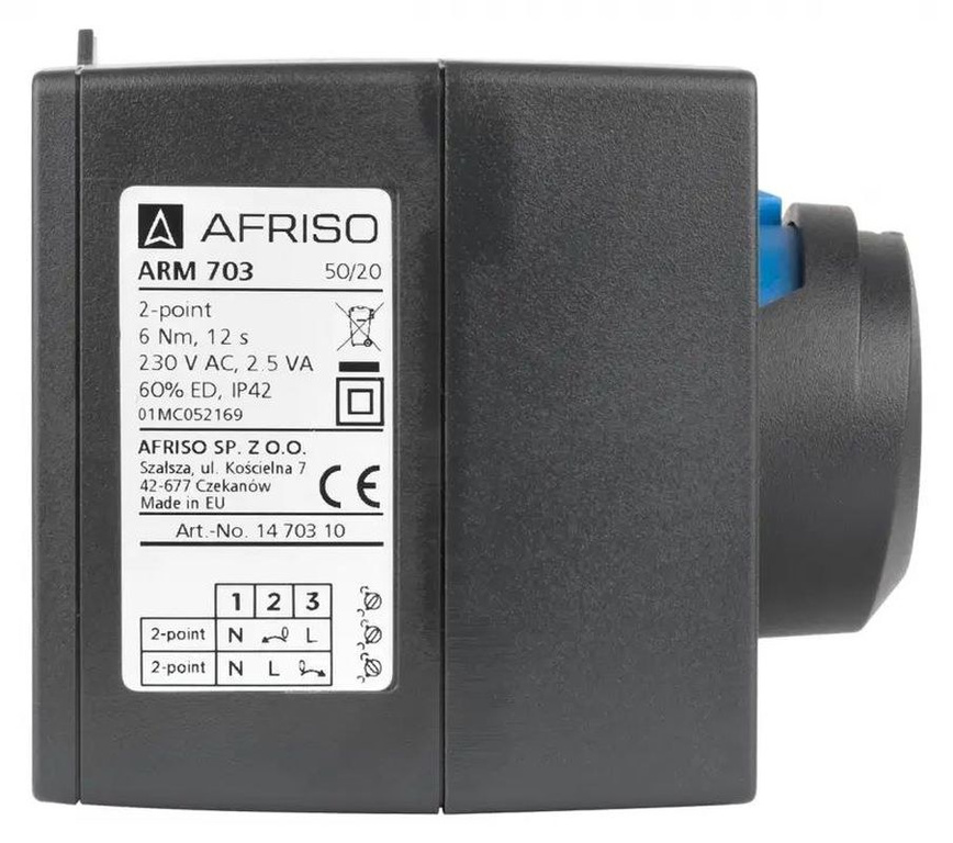 Siłownik elektryczny ARM 703 ProClick, 2-punktowy, 230 V AC, 12 s, 6 Nm