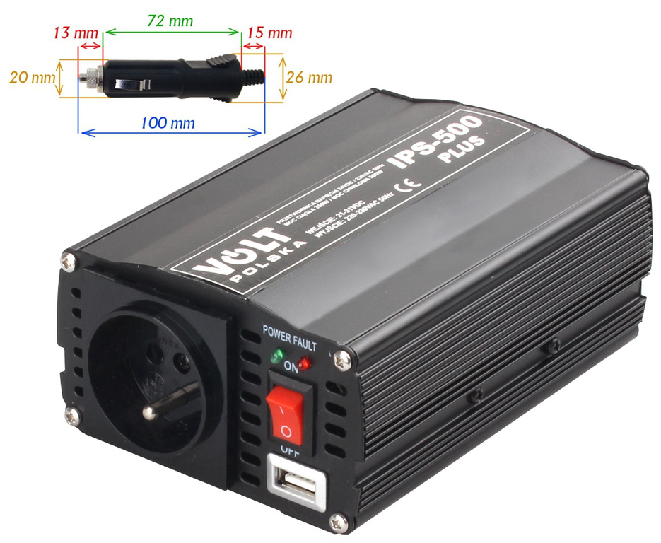 VOLT POLAND IPS-500 PLUS 24V / 230V 350/500 W INVERTER