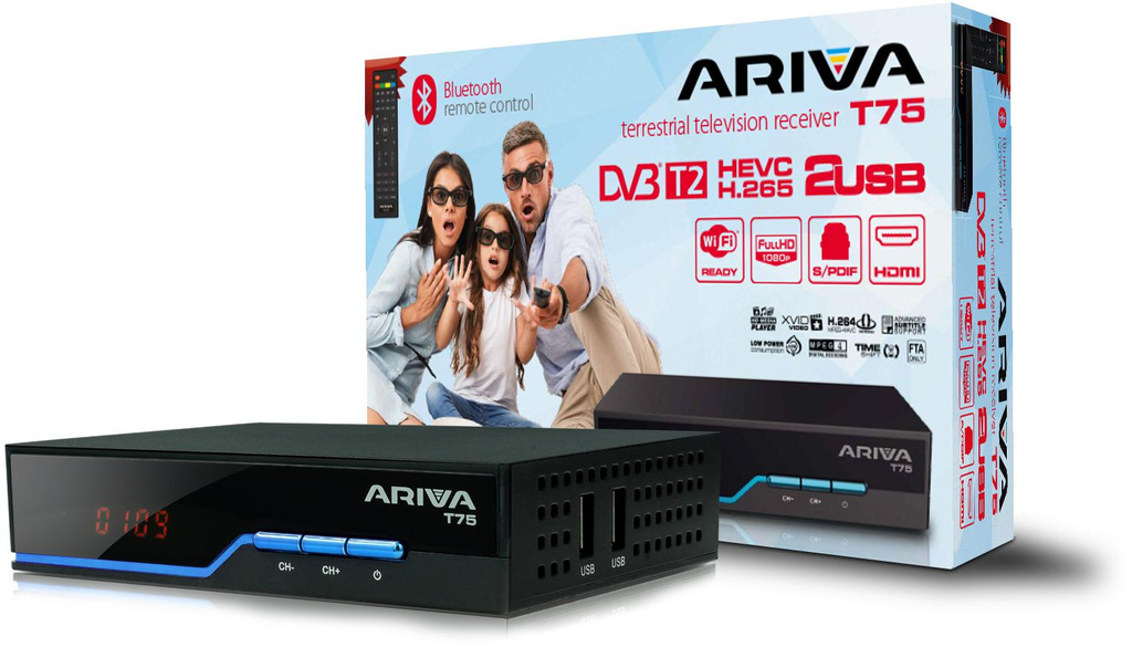 DVB-T2 tuner Ferguson Ariva T75 H.265 HEVC