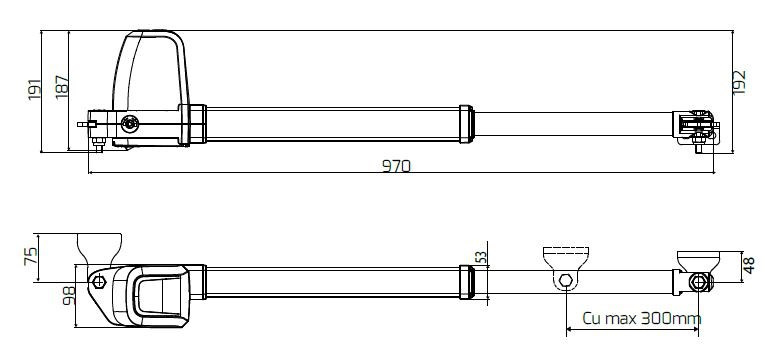 BFT ATHOS KIT AC A40 - Set für Schwingtore