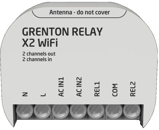 RELAY X2 WiFi relay module Grenton