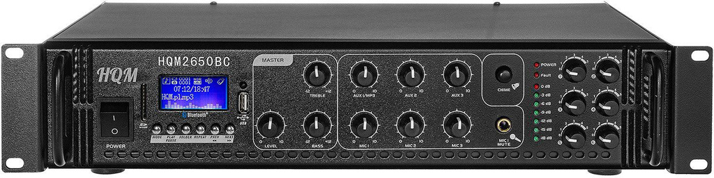 PA-Verstärker HQM2650BC RADIO FM/MP3/BT 650W