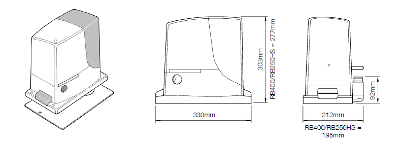 NICE ROBUS 1000 MyGO set for sliding gates