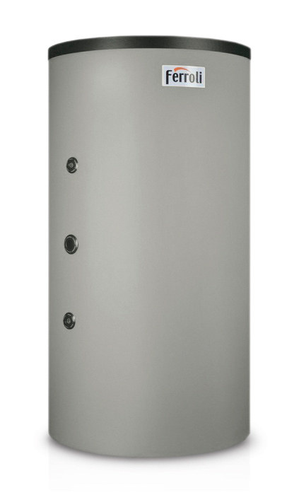 Staand verwarmingsbuffervat zwart zonder verwarmingsspiraal FB 1000 liter, PUR