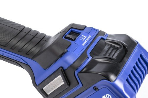 Polizor unghiular 18V 125mm cu paletă pentru controlul vitezei 2 baterii reîncărcabile 5Ah încărcător RawlCase