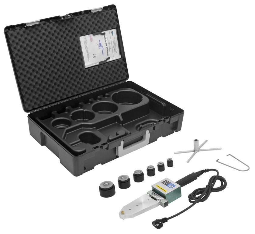 Set di saldatura per tubi PP-R 16-50 mm potenza 800 W con accessori