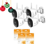 Set de 4 caméras IP Imou Bullet 2C 4MP IPC-F42P et 4 caméras cloud Imou Protect